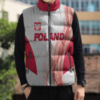Custom Poland Volleyball Sleeveless Puffer Jacket Polish Eagle Sports Pride