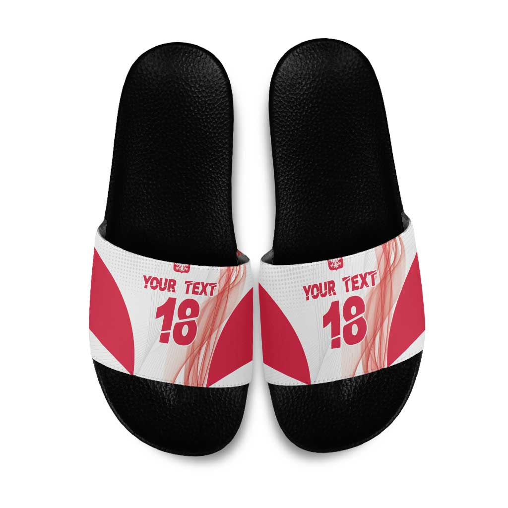 Custom Poland Volleyball Slide Sandals Polish Eagle Sports Pride
