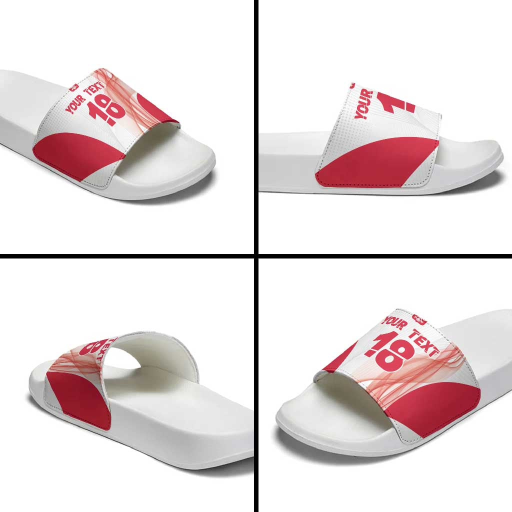 Custom Poland Volleyball Slide Sandals Polish Eagle Sports Pride