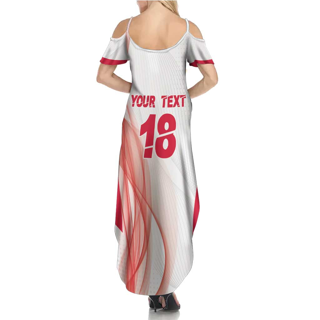 Custom Poland Volleyball Summer Maxi Dress Polish Eagle Sports Pride