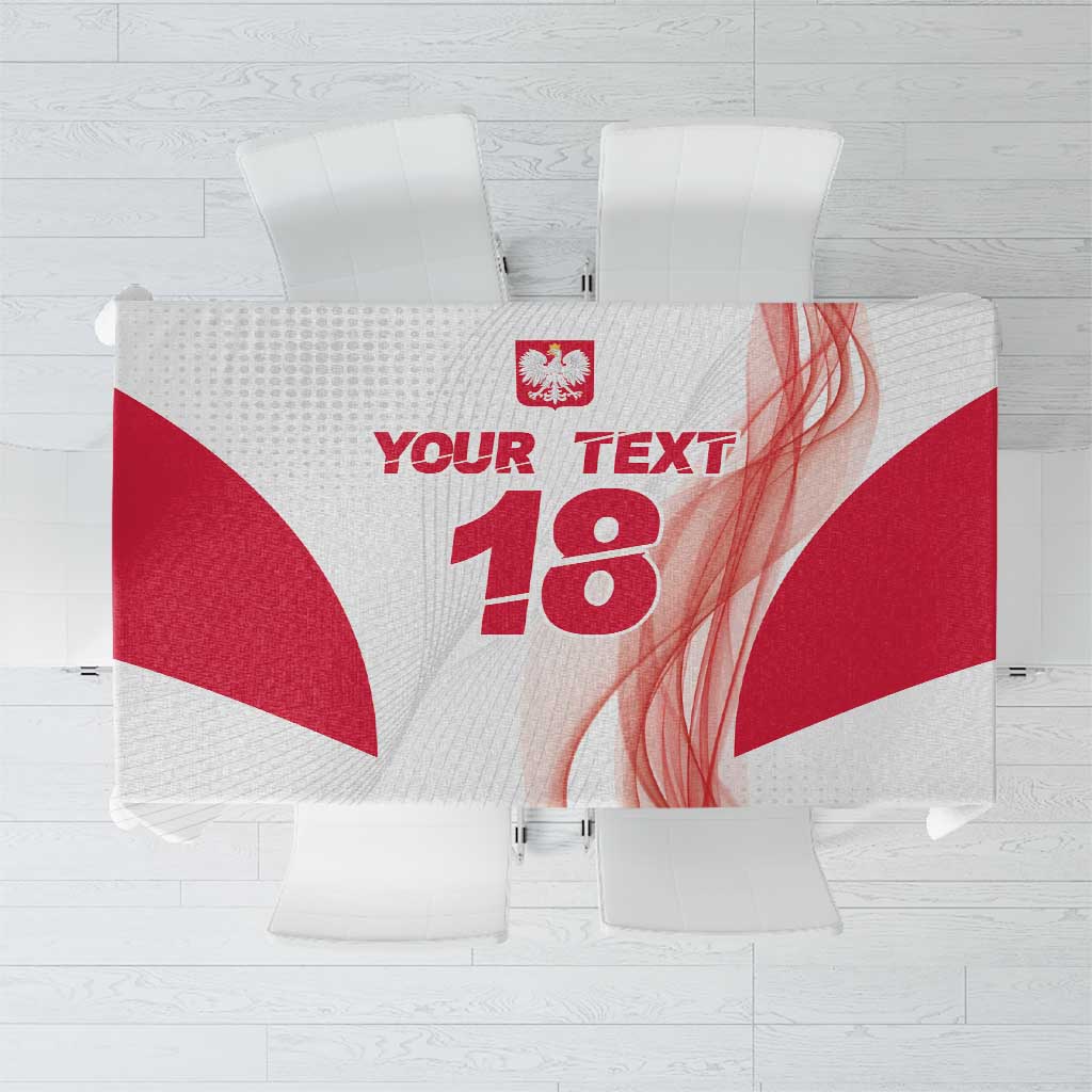 Custom Poland Volleyball Tablecloth Polish Eagle Sports Pride