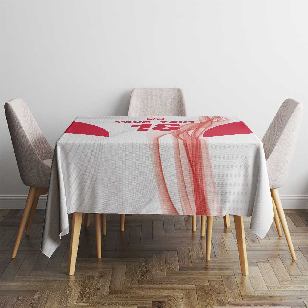 Custom Poland Volleyball Tablecloth Polish Eagle Sports Pride