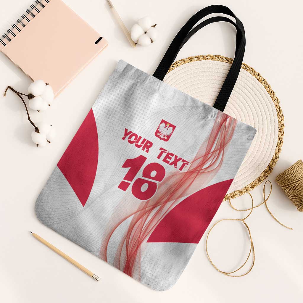 Custom Poland Volleyball Tote Bag Polish Eagle Sports Pride