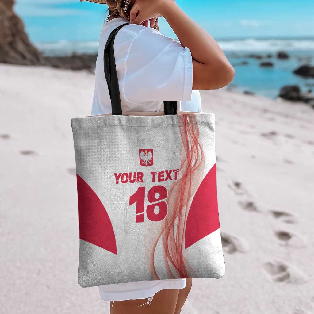 Custom Poland Volleyball Tote Bag Polish Eagle Sports Pride