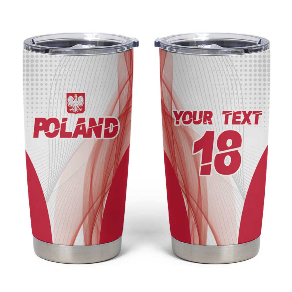 Custom Poland Volleyball Tumbler Cup Polish Eagle Sports Pride