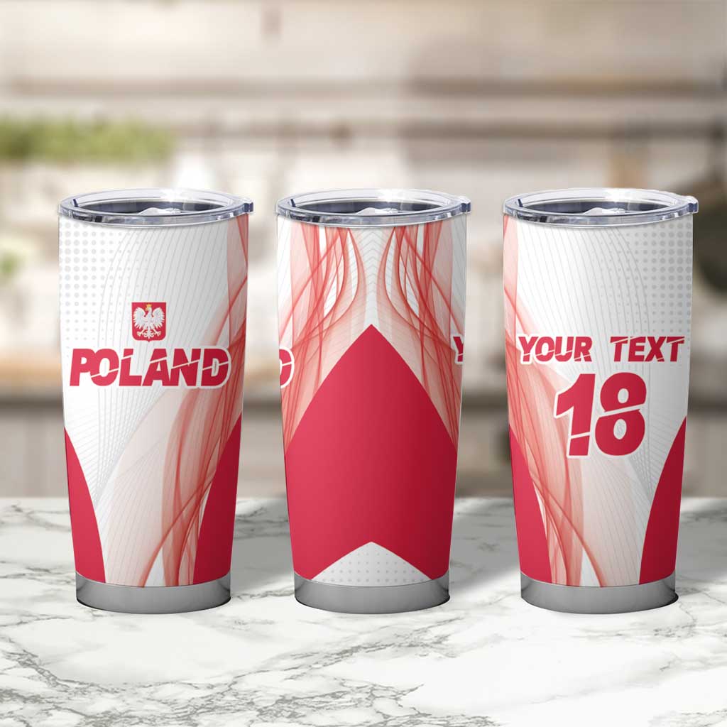 Custom Poland Volleyball Tumbler Cup Polish Eagle Sports Pride