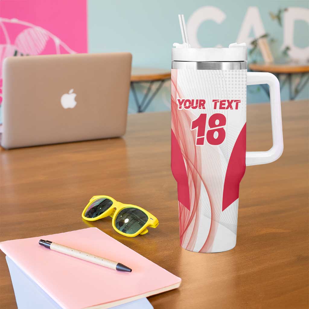 Custom Poland Volleyball Tumbler With Handle Polish Eagle Sports Pride