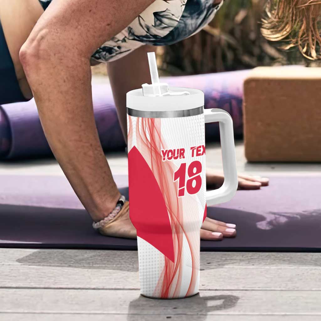 Custom Poland Volleyball Tumbler With Handle Polish Eagle Sports Pride