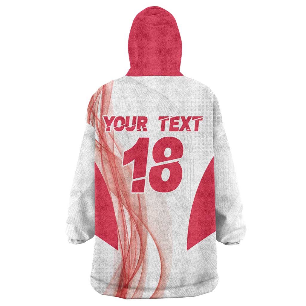 Custom Poland Volleyball Wearable Blanket Hoodie Polish Eagle Sports Pride