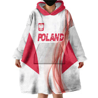 Custom Poland Volleyball Wearable Blanket Hoodie Polish Eagle Sports Pride