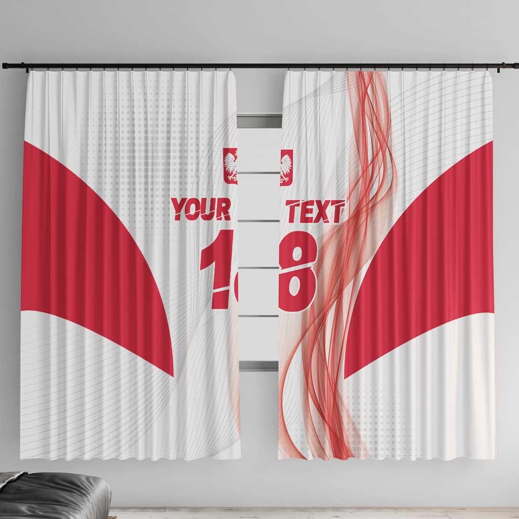 Custom Poland Volleyball Window Curtain Polish Eagle Sports Pride