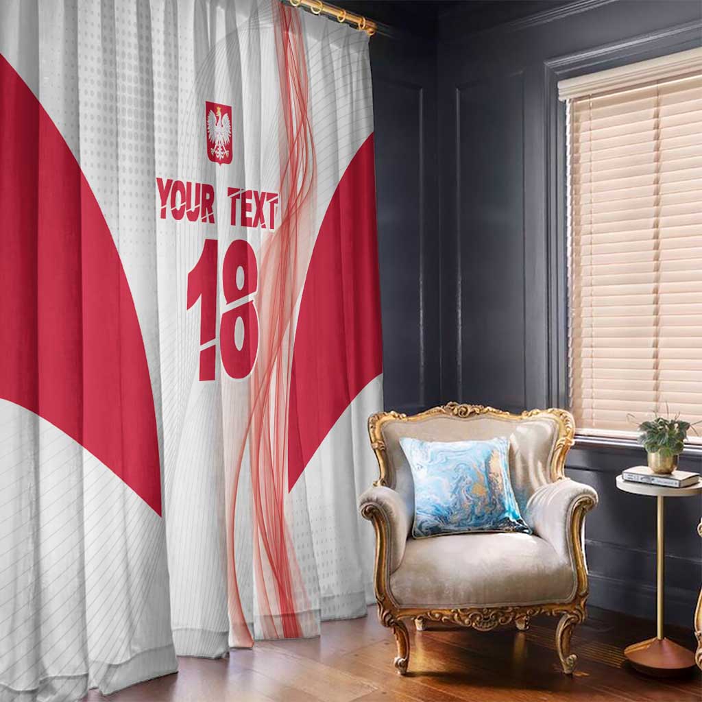 Custom Poland Volleyball Window Curtain Polish Eagle Sports Pride