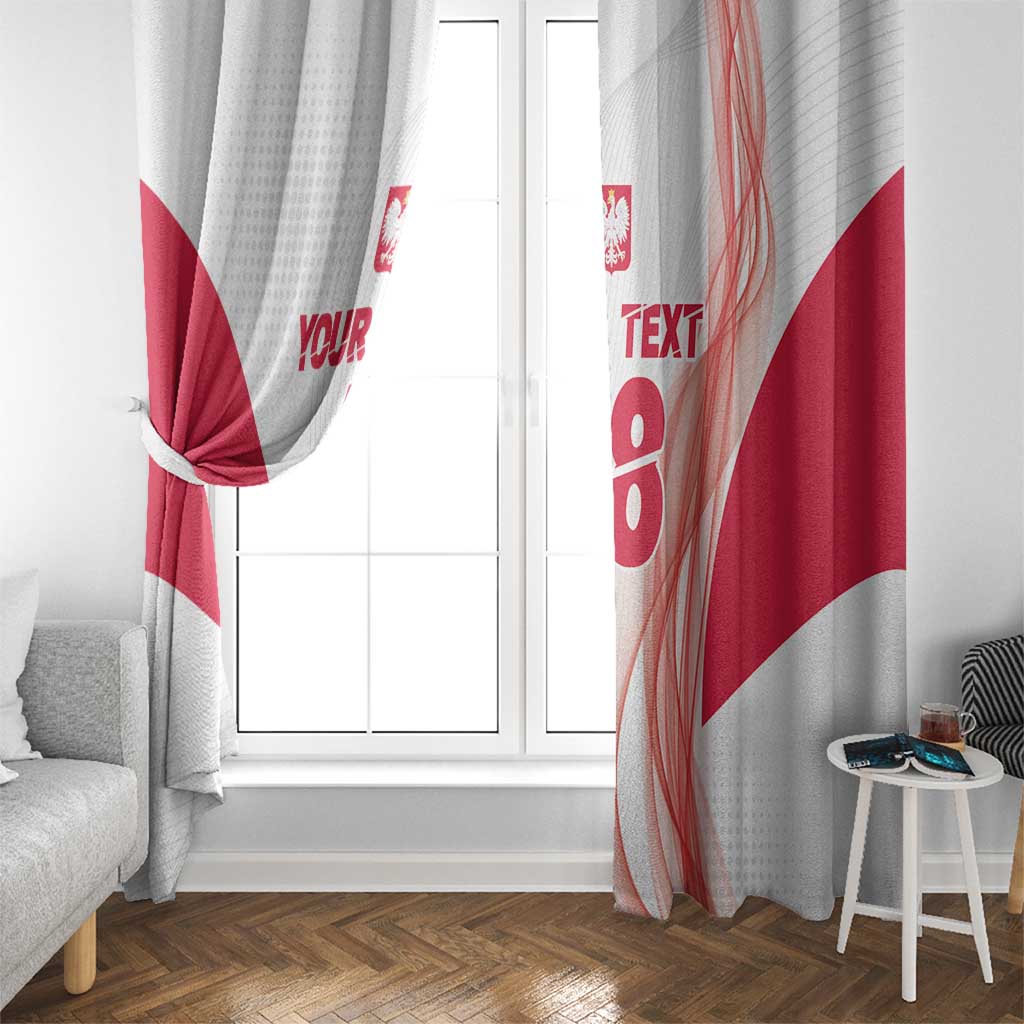 Custom Poland Volleyball Window Curtain Polish Eagle Sports Pride