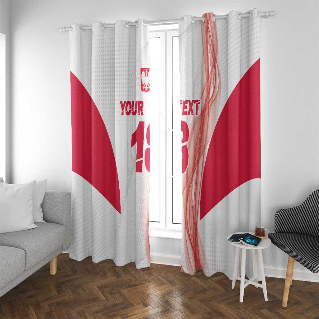 Custom Poland Volleyball Window Curtain Polish Eagle Sports Pride
