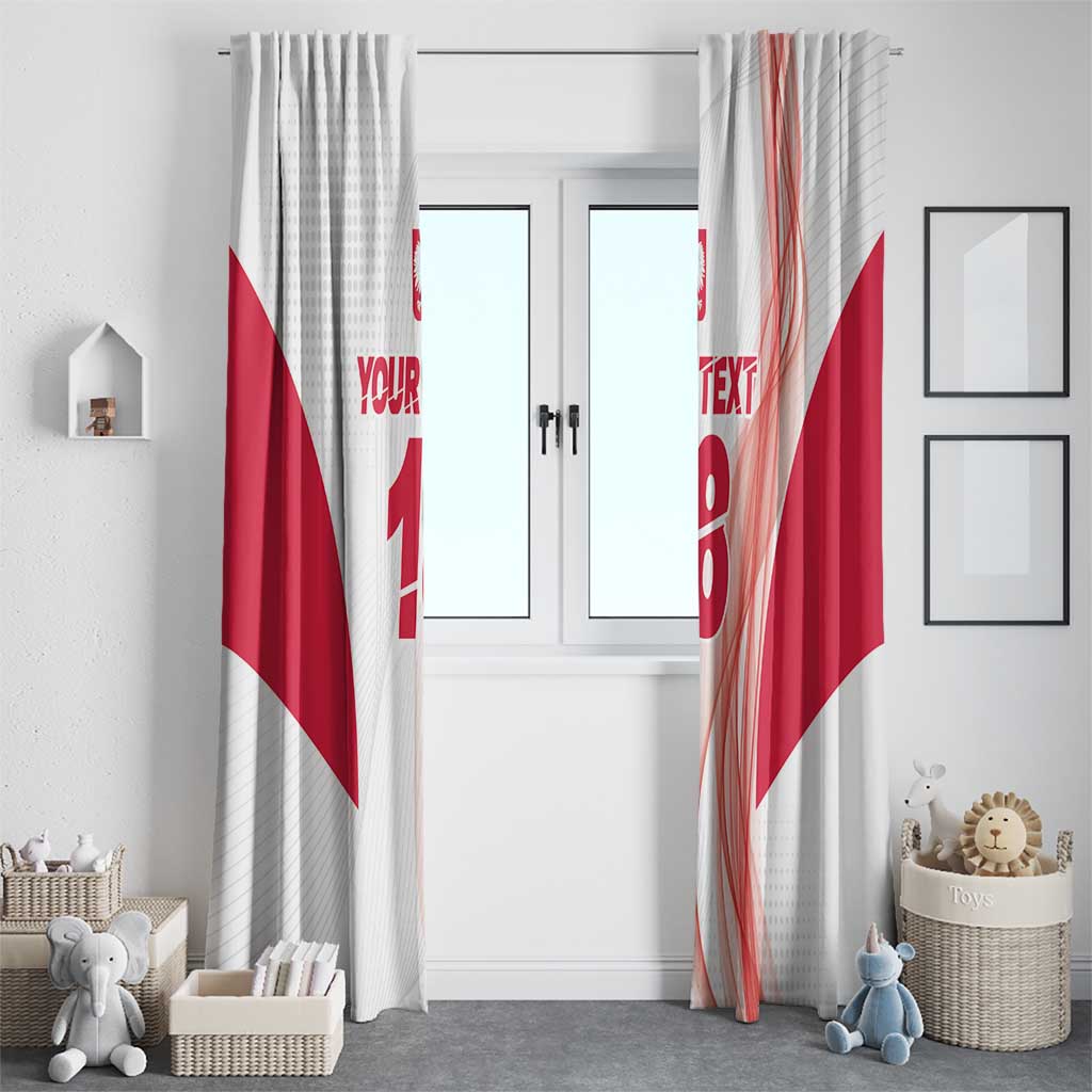 Custom Poland Volleyball Window Curtain Polish Eagle Sports Pride