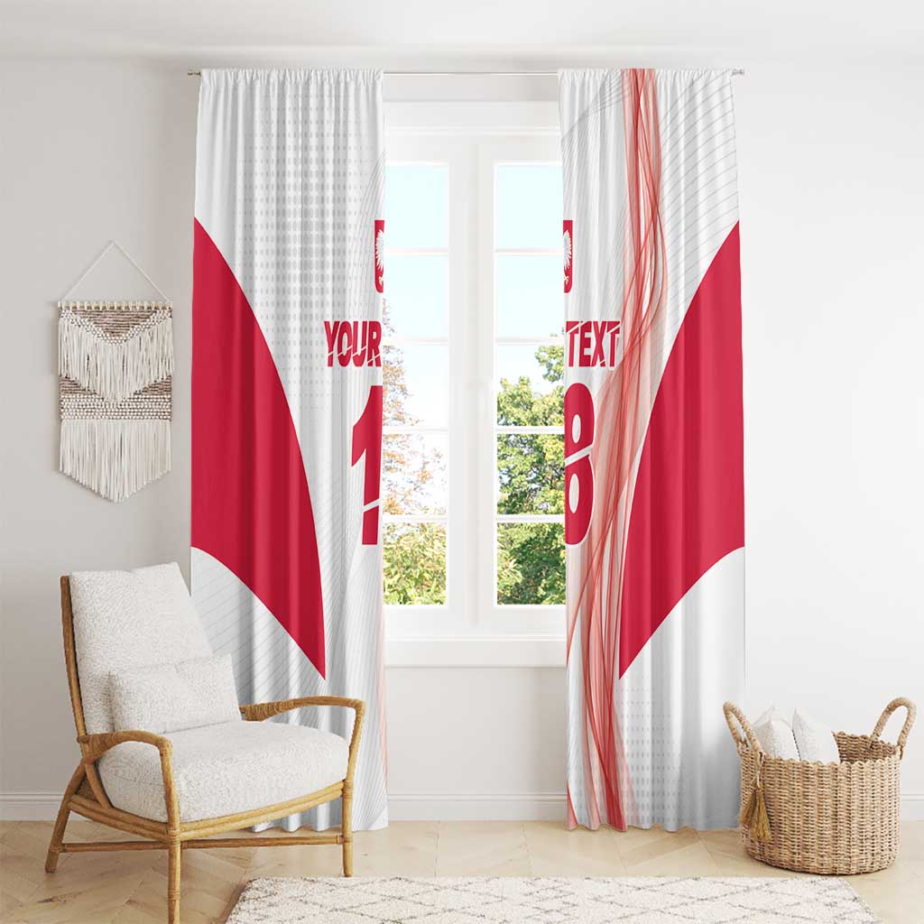Custom Poland Volleyball Window Curtain Polish Eagle Sports Pride