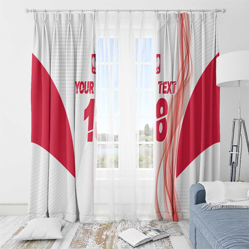 Custom Poland Volleyball Window Curtain Polish Eagle Sports Pride