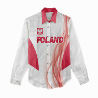 Custom Poland Volleyball Women Casual Shirt Polish Eagle Sports Pride