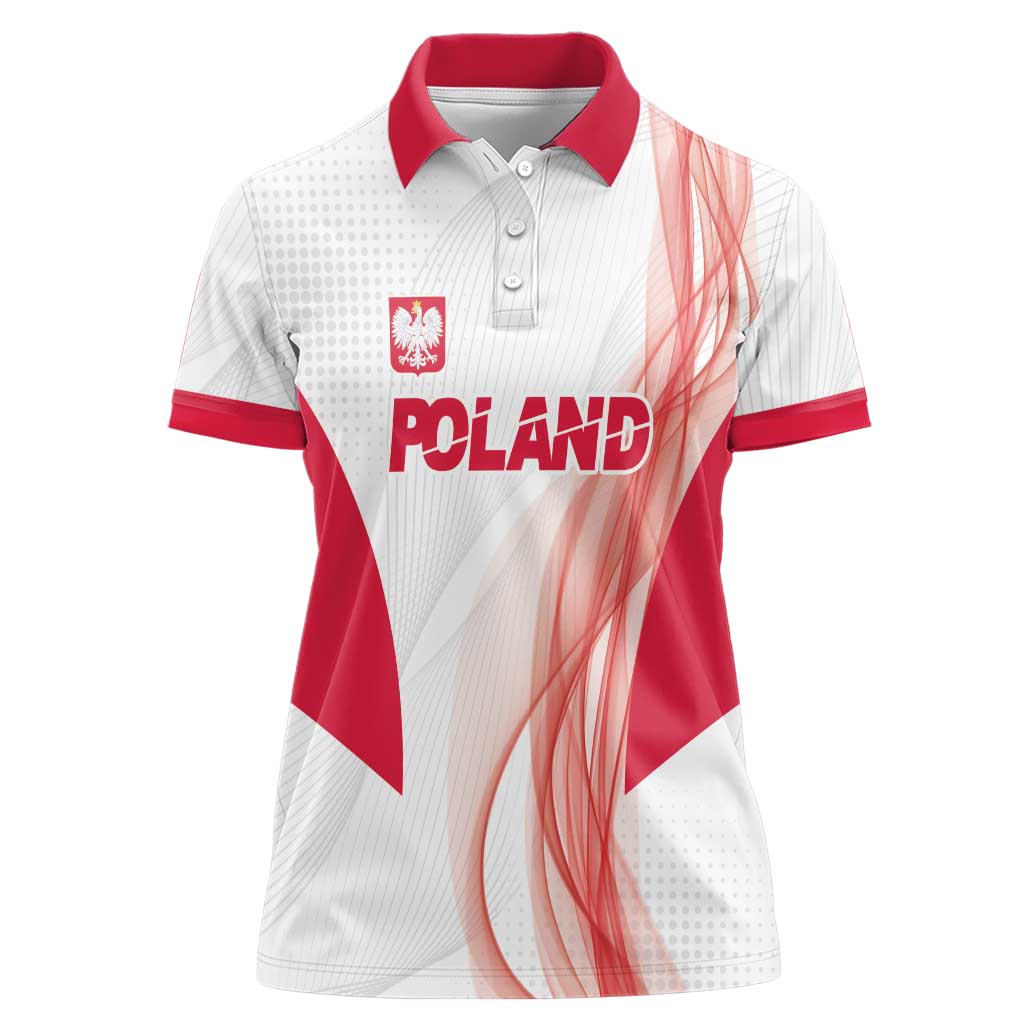 Custom Poland Volleyball Women Polo Shirt Polish Eagle Sports Pride