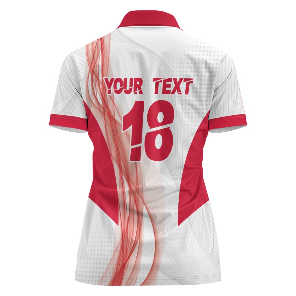 Custom Poland Volleyball Women Polo Shirt Polish Eagle Sports Pride