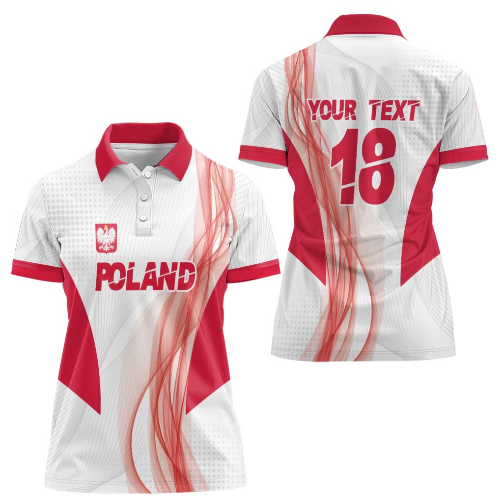 Custom Poland Volleyball Women Polo Shirt Polish Eagle Sports Pride