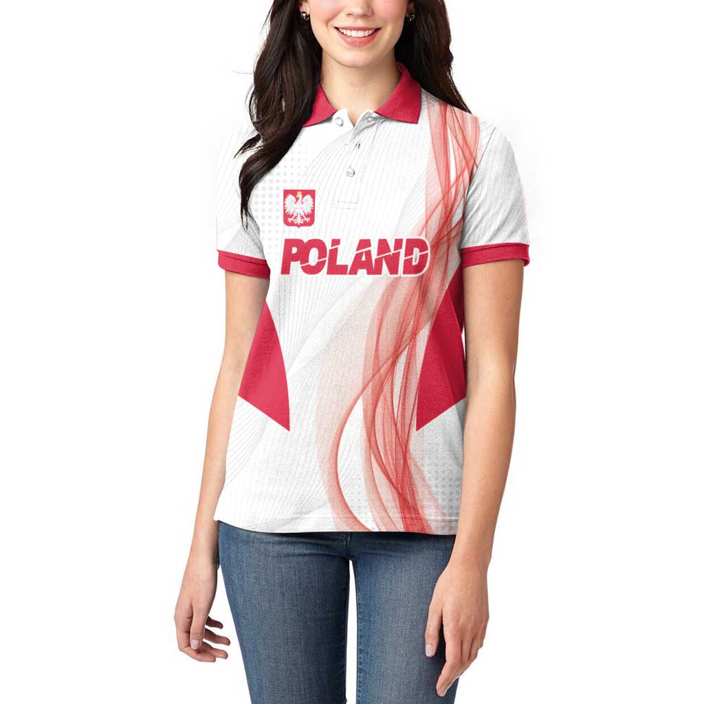 Custom Poland Volleyball Women Polo Shirt Polish Eagle Sports Pride