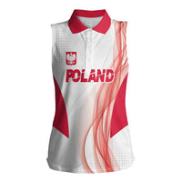 Custom Poland Volleyball Women Sleeveless Polo Shirt Polish Eagle Sports Pride