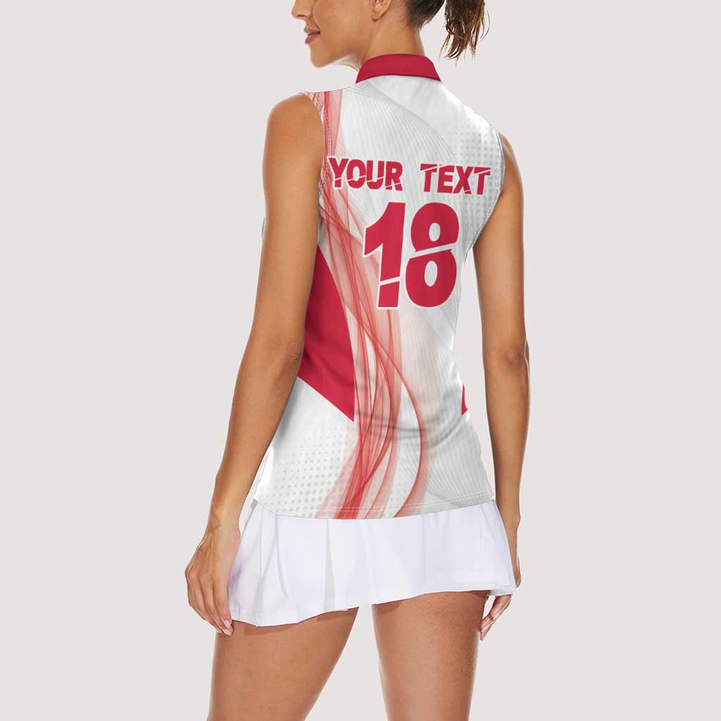 Custom Poland Volleyball Women Sleeveless Polo Shirt Polish Eagle Sports Pride