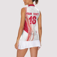 Custom Poland Volleyball Women Sleeveless Polo Shirt Polish Eagle Sports Pride