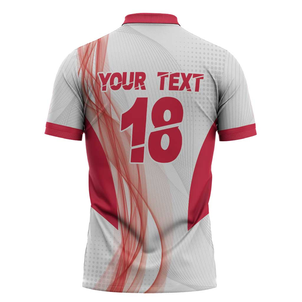 Custom Poland Volleyball Zipper Polo Shirt Polish Eagle Sports Pride