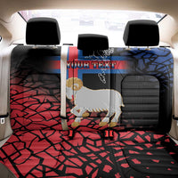 Personalized Faroe Islands Back Car Seat Cover Coat Of Arms Flag Style