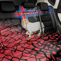 Personalized Faroe Islands Back Car Seat Cover Coat Of Arms Flag Style