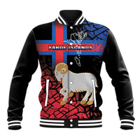 Personalized Faroe Islands Baseball Jacket Coat Of Arms Flag Style