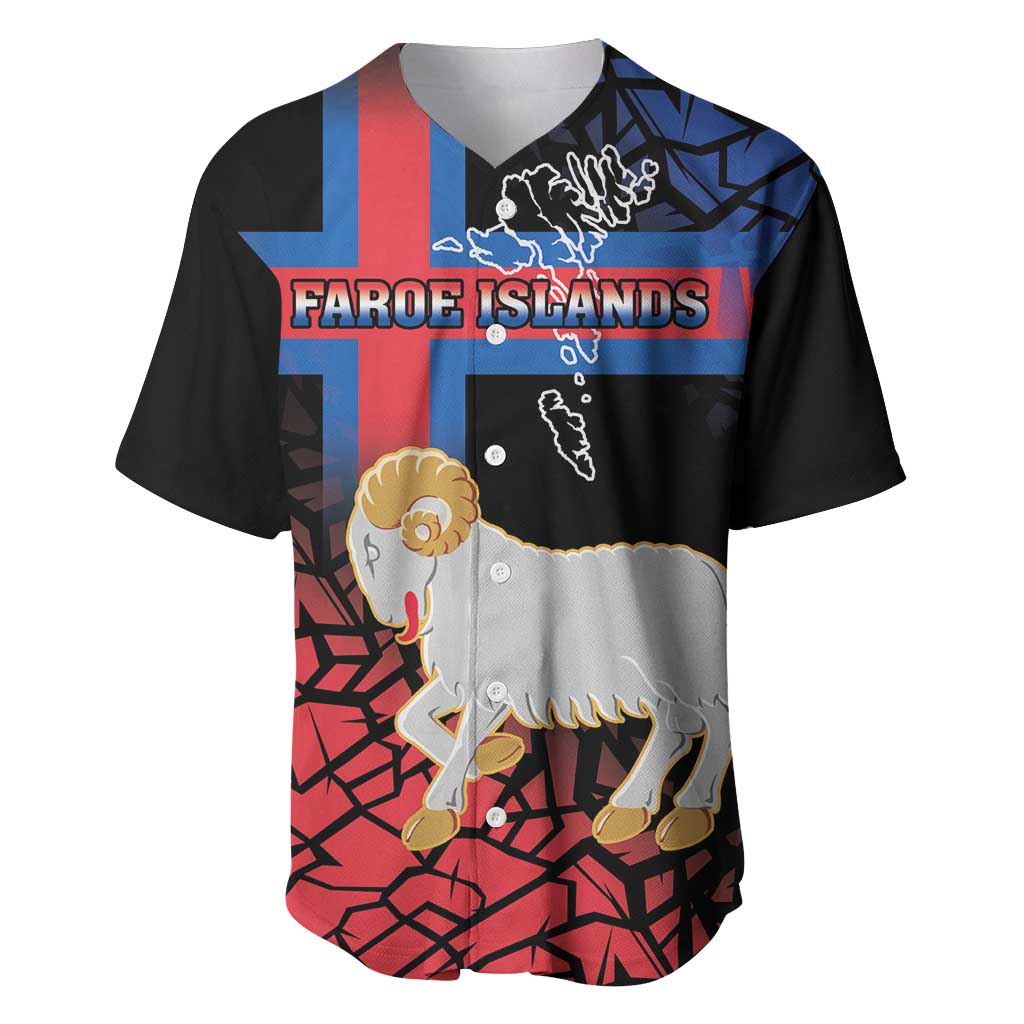 Personalized Faroe Islands Baseball Jersey Coat Of Arms Flag Style