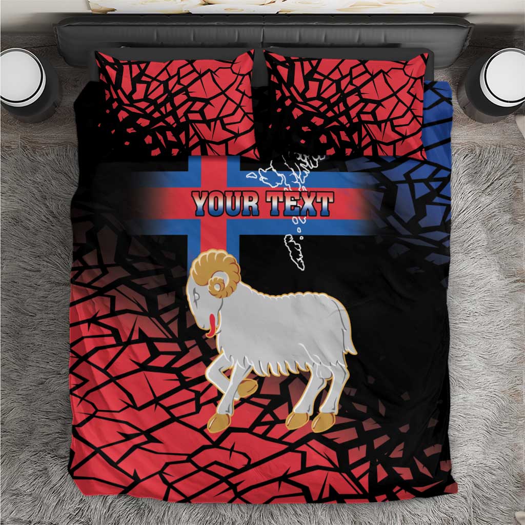 Personalized Faroe Islands Bedding Set Coat Of Arms Flag Style