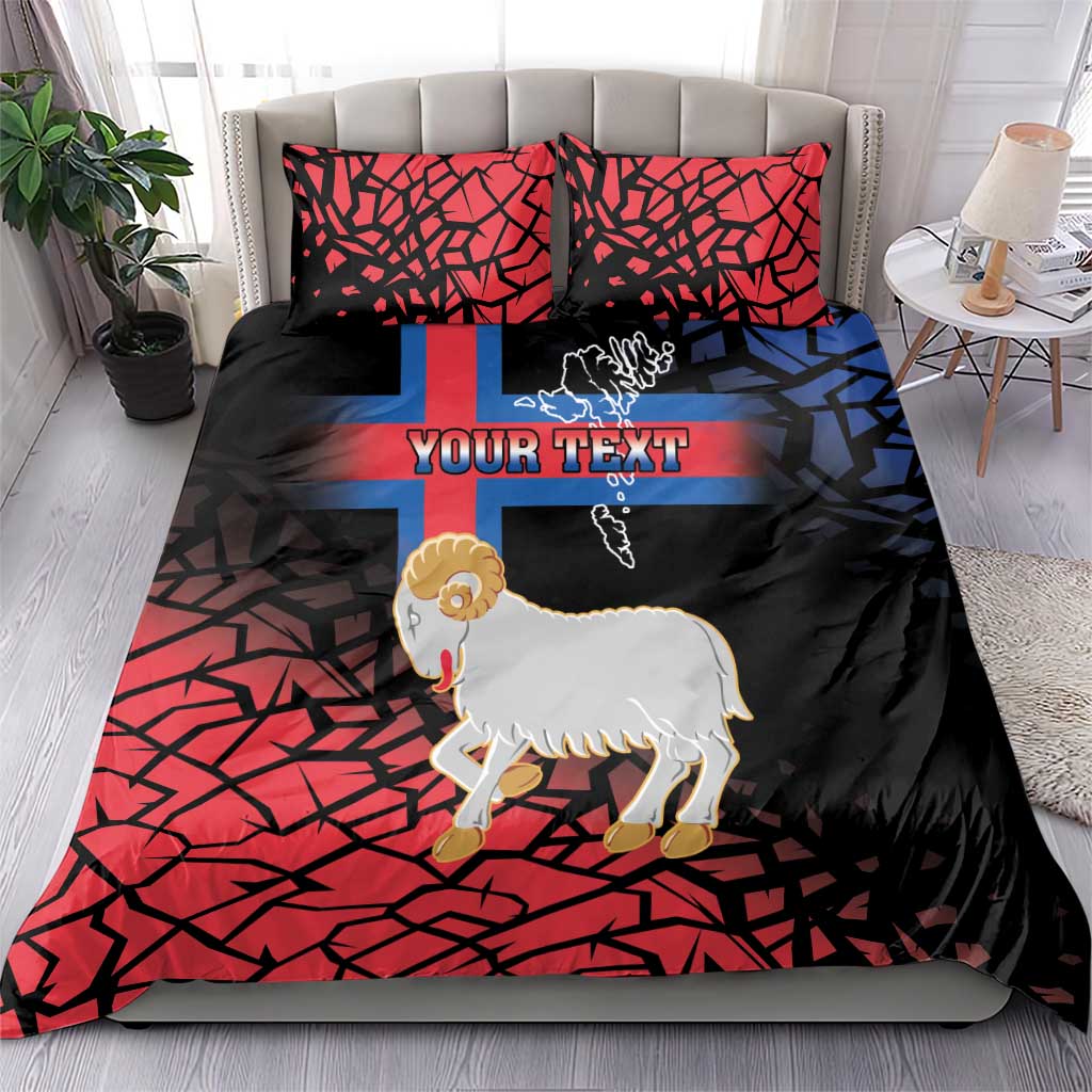 Personalized Faroe Islands Bedding Set Coat Of Arms Flag Style