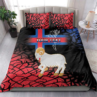 Personalized Faroe Islands Bedding Set Coat Of Arms Flag Style