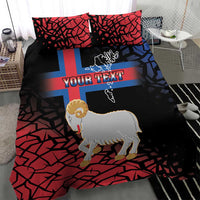 Personalized Faroe Islands Bedding Set Coat Of Arms Flag Style