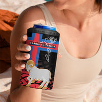 Personalized Faroe Islands 4 in 1 Can Cooler Tumbler Coat Of Arms Flag Style