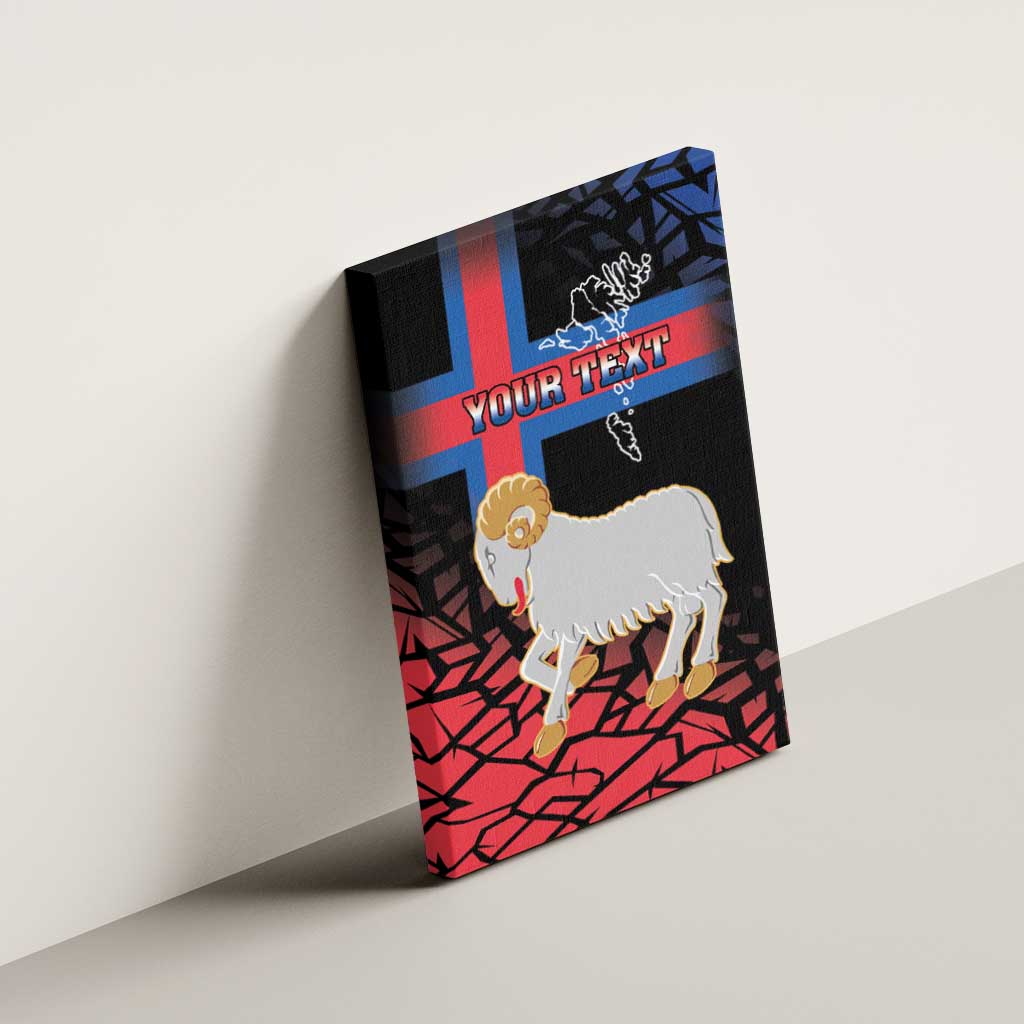 Personalized Faroe Islands Canvas Wall Art Coat Of Arms Flag Style