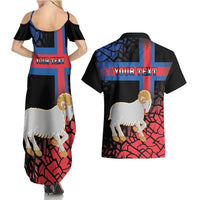 Personalized Faroe Islands Couples Matching Summer Maxi Dress and Hawaiian Shirt Coat Of Arms Flag Style