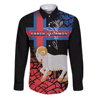 Personalized Faroe Islands Family Matching Long Sleeve Bodycon Dress and Hawaiian Shirt Coat Of Arms Flag Style