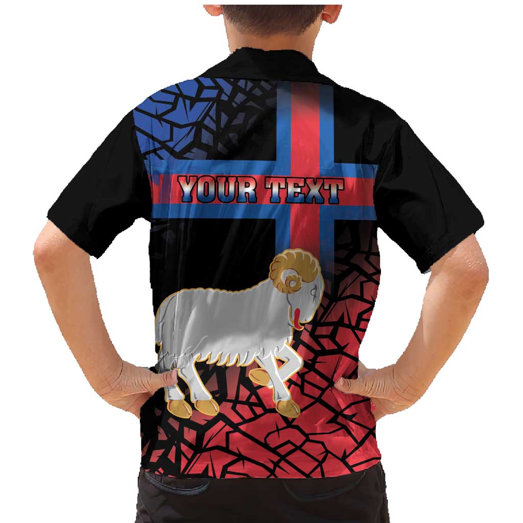 Personalized Faroe Islands Family Matching Mermaid Dress and Hawaiian Shirt Coat Of Arms Flag Style