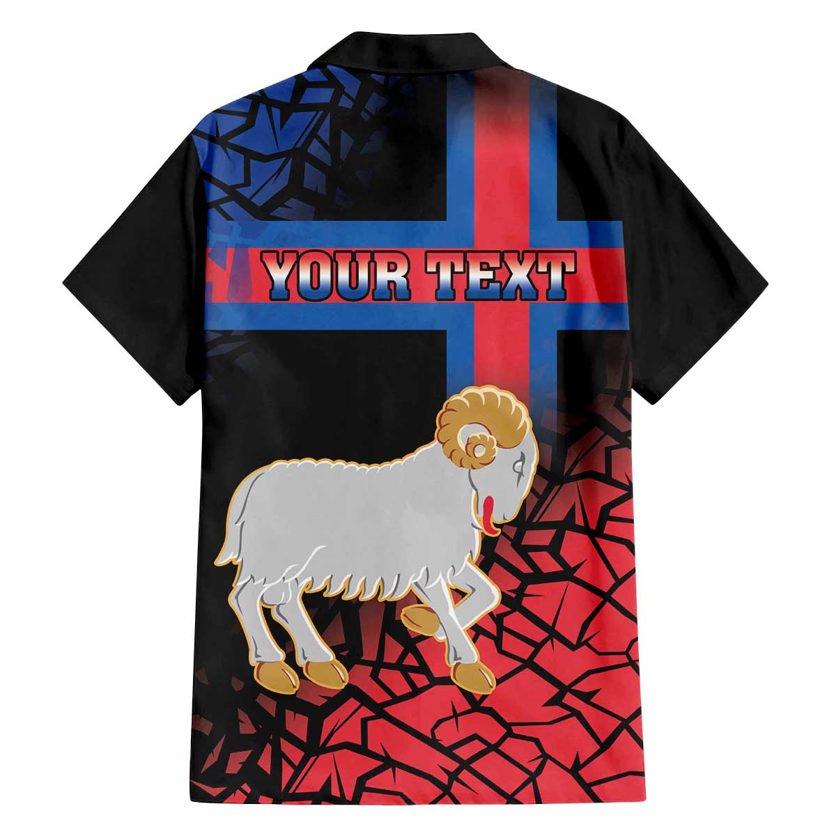 Personalized Faroe Islands Family Matching Off The Shoulder Long Sleeve Dress and Hawaiian Shirt Coat Of Arms Flag Style