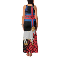 Personalized Faroe Islands Family Matching Tank Maxi Dress and Hawaiian Shirt Coat Of Arms Flag Style