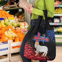 Personalized Faroe Islands Grocery Bag Coat Of Arms Flag Style