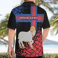 Personalized Faroe Islands Hawaiian Shirt Coat Of Arms Flag Style