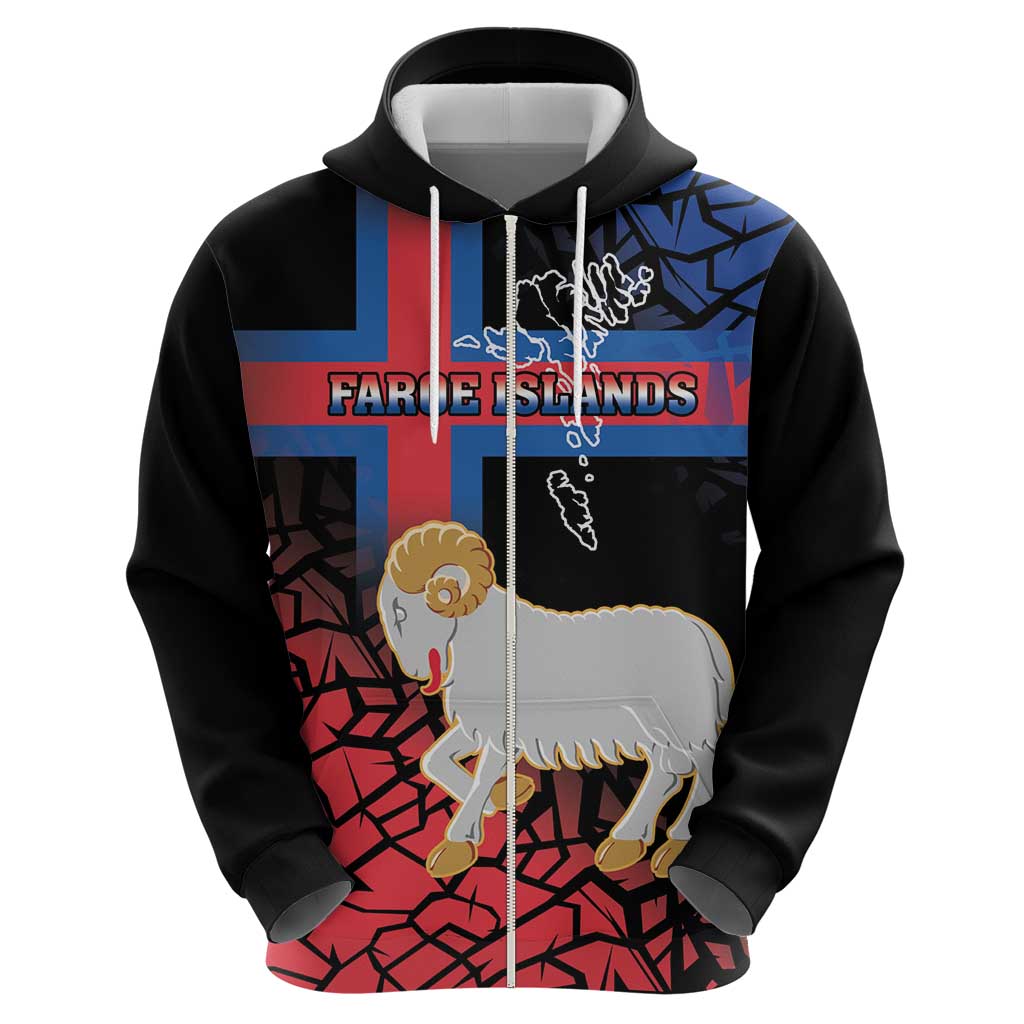Personalized Faroe Islands Hoodie Coat Of Arms Flag Style