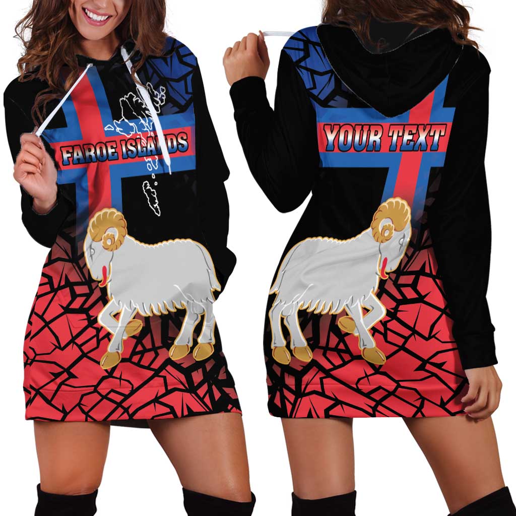 Personalized Faroe Islands Hoodie Dress Coat Of Arms Flag Style
