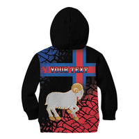 Personalized Faroe Islands Kid Hoodie Coat Of Arms Flag Style